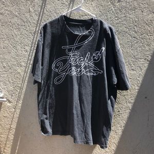 Black scale F-U tee
